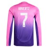 Camiseta de fútbol Manga Larga Alemania Kai Havertz 7 Segunda Equipación Euro 2024 - Hombre